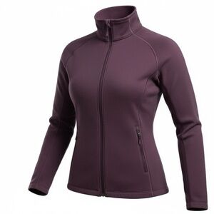 Kirkland Signature Fleece Jacket Women’s Small Full Zip Purple Zip Pockets NEW